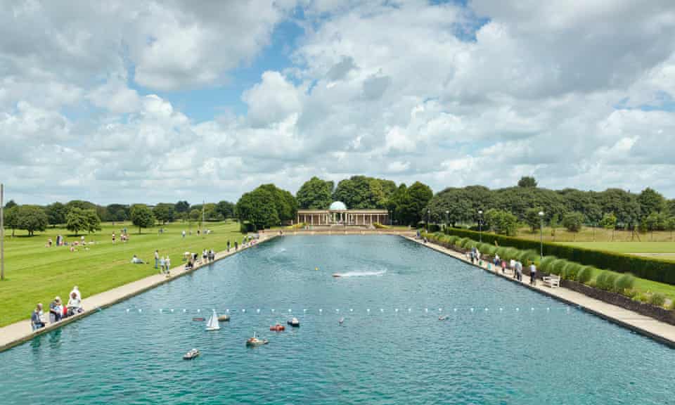 The Eaton Park boat pond was built in 1928 and is one of the largest in Europe. It holds 960,000 gallons of fresh water.