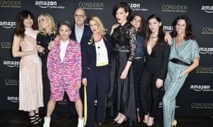 Soloway (third from left) with some of the cast of Transparent, 2017.