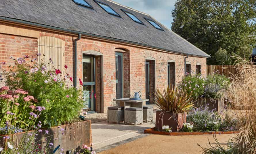 Courtyard and exterior of The Farm at Avebury, in Wiltshire.