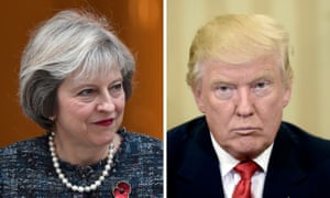 Theresa May and Donald Trump.