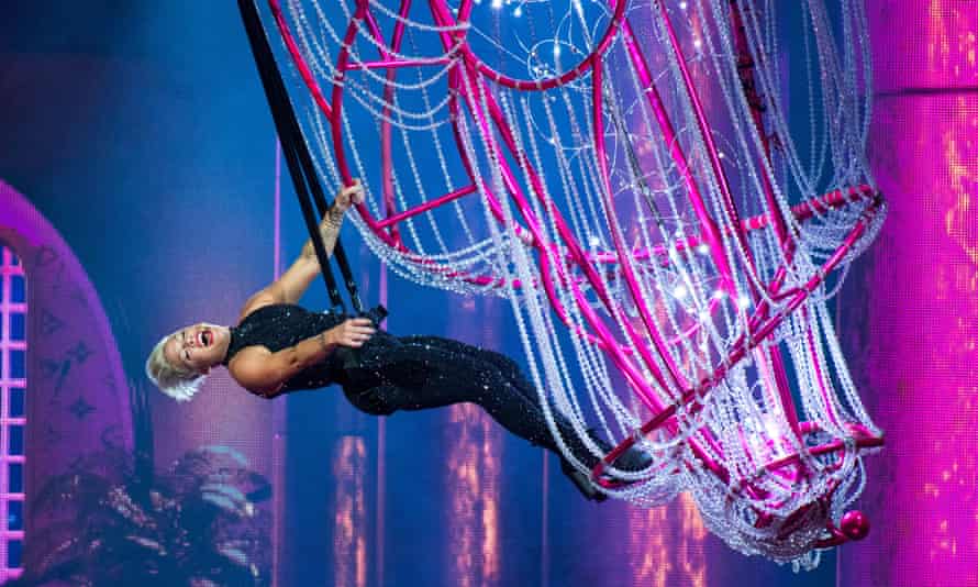 Pink Review Gymnastic Spectacular From Pop S Great Noncomformist Pink The Guardian Pink 2022 Tour Review