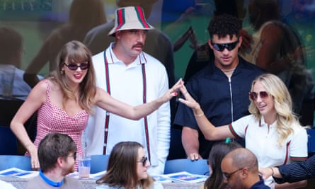 Taylor Swift, Travis Kelce, Patrick Mahomes and Brittany Mahomes at the US Open.