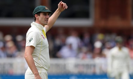 Pat Cummins, kapten Australia, di Lord's in the Second Ashes Test