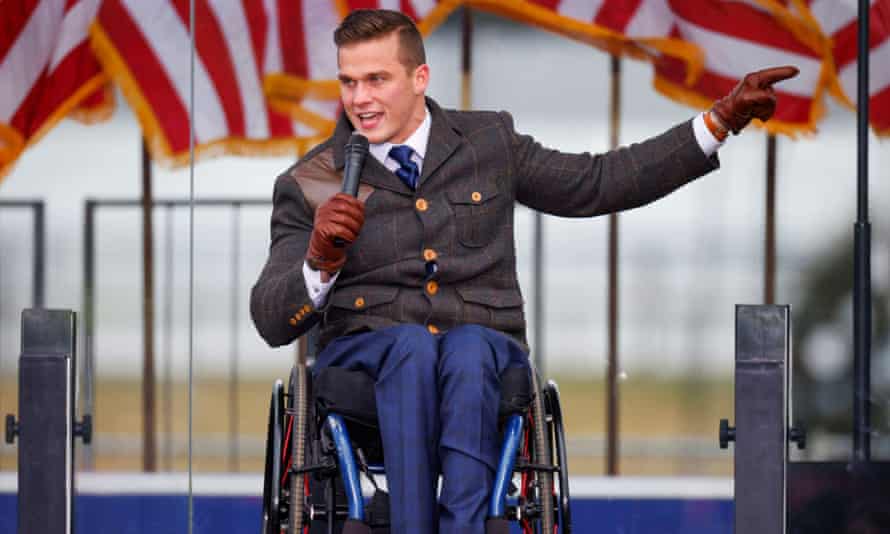 Cawthorn speaks on 6 January 2021.