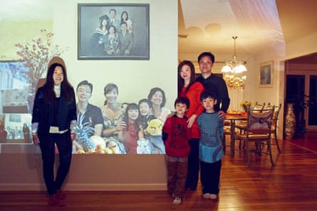The Lim family (Connecticut, Telok Kurau) from the series Being Together by John Clang.