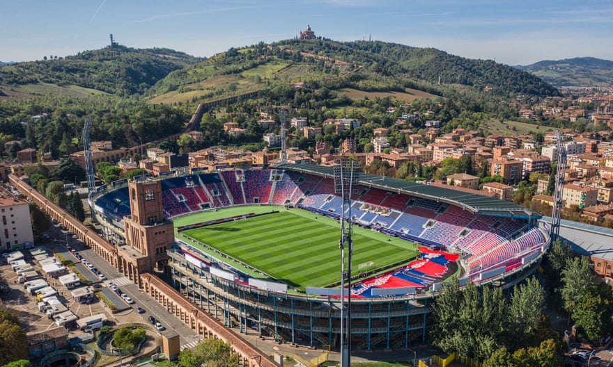 Aerial view of Renato Dall’Ara Stadium, Bologna