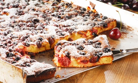 Gâteau aux cerises à l'huile d'olive.