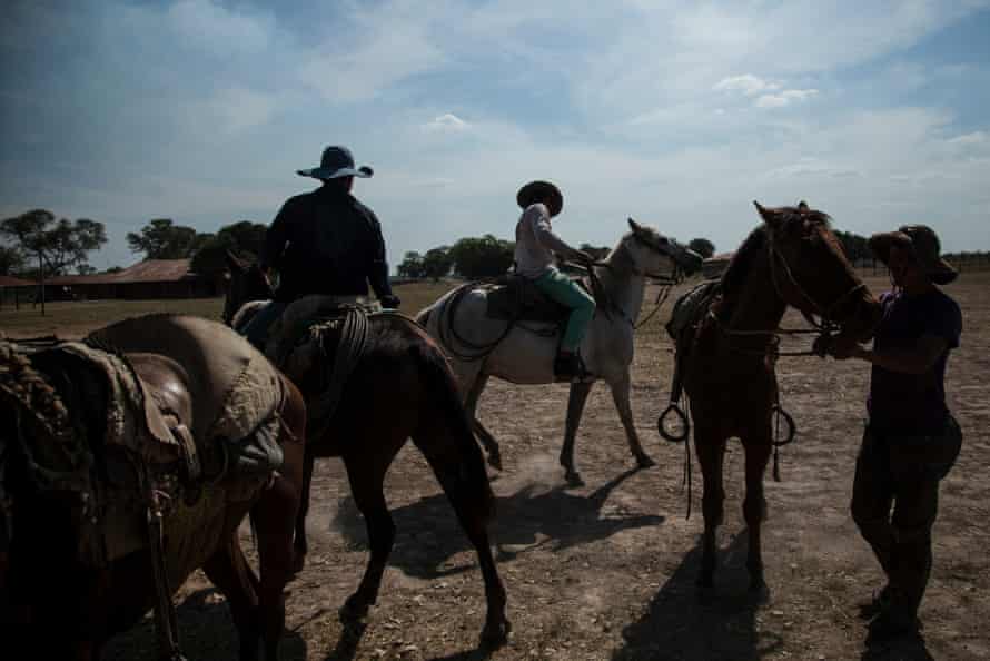 Rocky road: Paraguay’s new Chaco highway threatens rare forest and last of the Ayoreo people | Global development 12 Indigenous Enxet and Ayoreo workers on horses at a huge estate in the Chaco