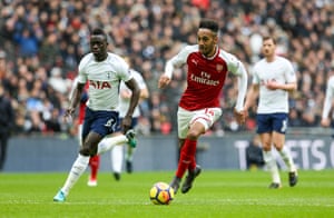 Aubameyang receives a lovely reverse pass from Wilshere, but the flag goes up. Aubameyang receives a lovely reverse pass from Wilshere, but the flag goes up.