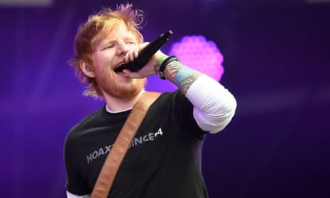Ed Sheeran performs during the first day of BBC Radio 1’s Biggest Weekend at Singleton Park, Swansea