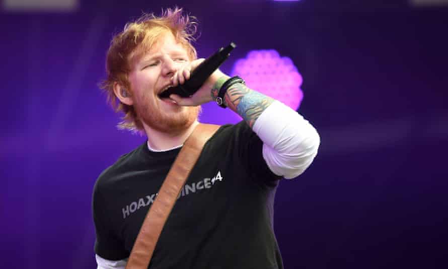 Ed Sheeran performing at BBC Radio 1's Big Weekend in 2018.