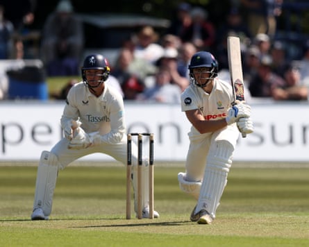 Asa Tribe plays a shot through the off side against Kent last season