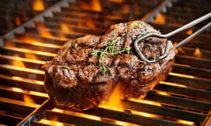 Steak on a barbecue