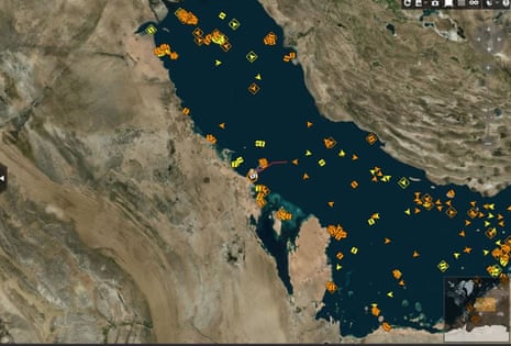 Oil tankers in the Gulf