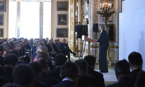 Theresa May delivers her keynote Brexit speech in Lancaster House, London, last week.