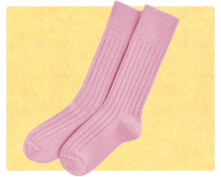 Pairs Merino Bed socks in Sugar Pink