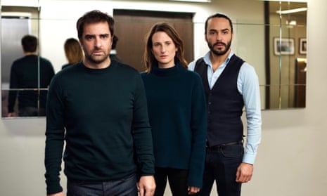 Gregory Montel, Camille Cottin and Assaad Bouab in season four of Call My Agent!