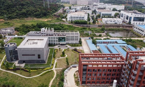 The P4 laboratory, left, on the campus of the Wuhan Institute of Virology in Wuhan, China.