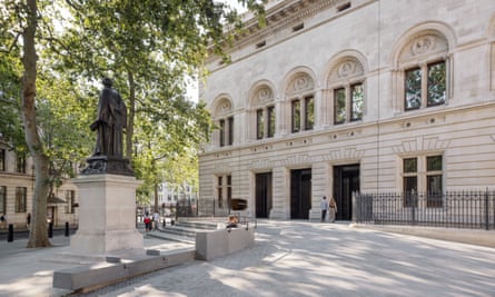 Keyhole surgery required … National Portrait Gallery’s new forecourt with accessible entrance, designed by Jamie Fobert Architects/Purcell.