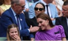 Catherine, Princess of Wales, attending Wimbledon men's singles final