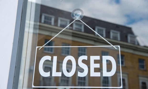 A closed sign in a shop window in Maidenhead, Berkshire, during the coronavirus lockdown.