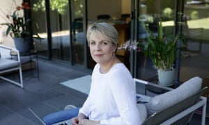 Australian politician Tanya Plibersek working from her home during the coronavirus pandemic.