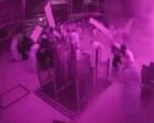 CCTV from inside Riyadh airport shows moment of deadly airstrike – video