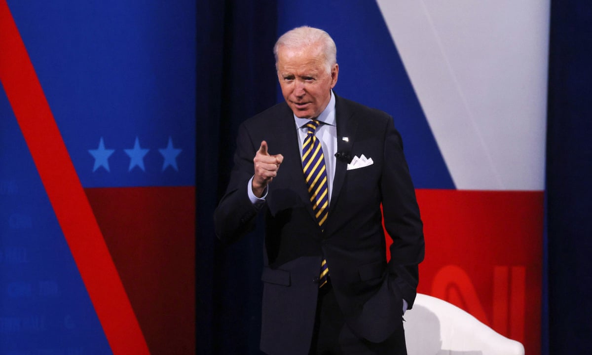 joe biden pledges 600m vaccine doses by end of july in town hall live us news the guardian