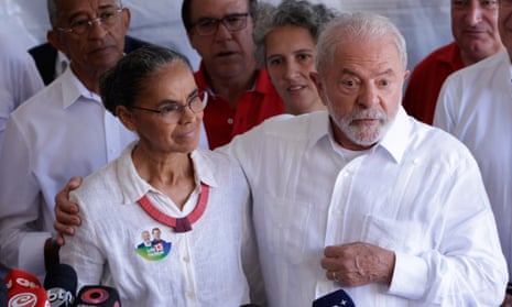 Marina Silva, Brazil’s new environment minister, with Luiz Inácio Lula Da Silva on election day. 