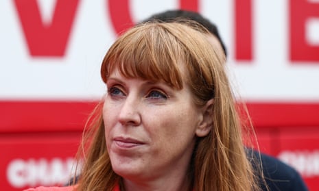 Close-up photo of Angela Rayner outside at a campaign