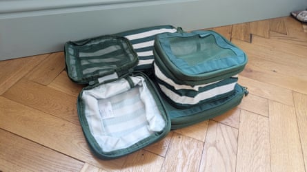 Antler Stripe packing cubes, four pack