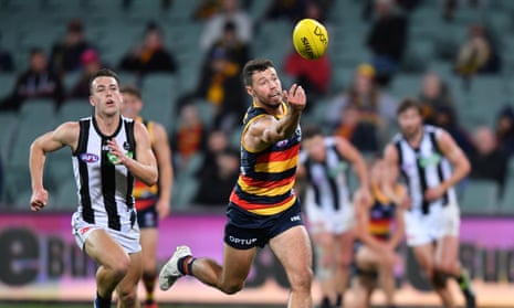 Luke Brown during the AFL 2020 round 11 match between the Adelaide Crows and the Collingwood Magpies