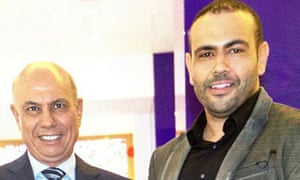 An undated photo made available by Amal Eldarat, a family relative, shows Kamal Eldarat, left, and his son Mohammed Eldarat.