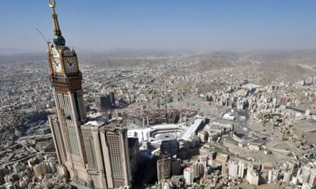 The Abraj Al-Bait Towers, also known as the Mecca Royal Hotel Clock Tower.