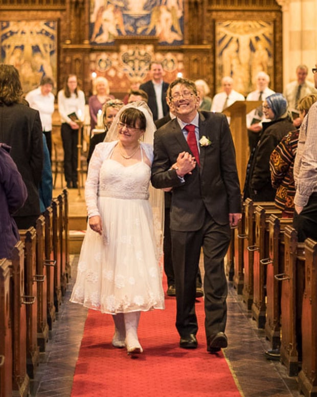 Toni Osborne and Jack Richardson in Bristol on their wedding day