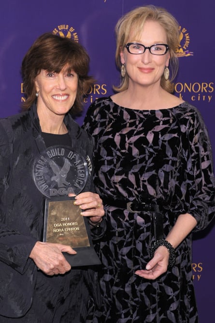 ‘She really did catch us napping’ … Nora Ephron (left) arranged for friends who had not even known that she was ill, including Meryl Streep, to speak at her memorial.