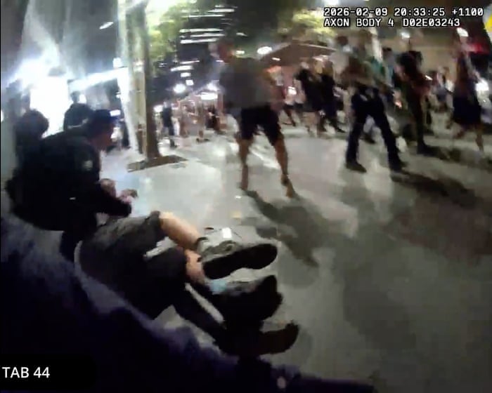 Bodycam video shows police officer shoving Herzog protester before ‘I punched him in the head’ boast