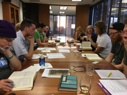 group of people around a table