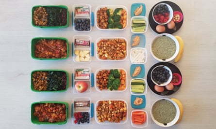 Four days’ worth of food prep on Instagram.