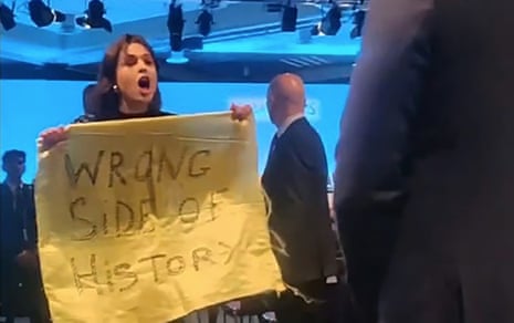 Climate protesters have disrupted chairman Nigel Higgins, less than five minutes into the Barclays annual general meeting