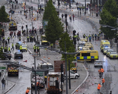 Nearly 50 injured after car ploughs into crowd at Liverpool FC victory parade | Liverpool | The Guardian