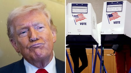 Donald Trump speaks to members of the media while heading to Miami on Air Force One, on Saturday.