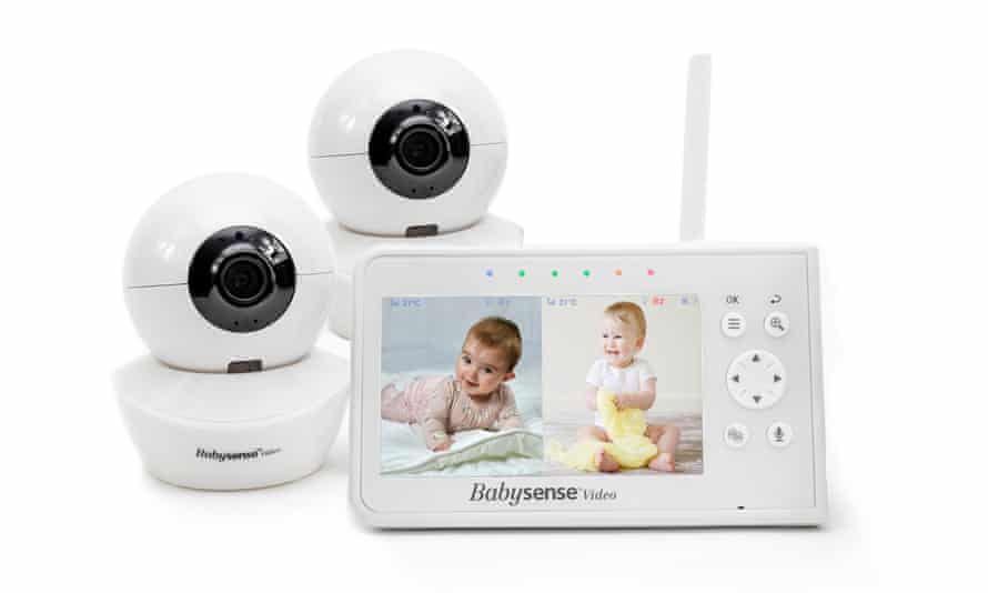 Babysense V43 split-screen monitor baby camera
