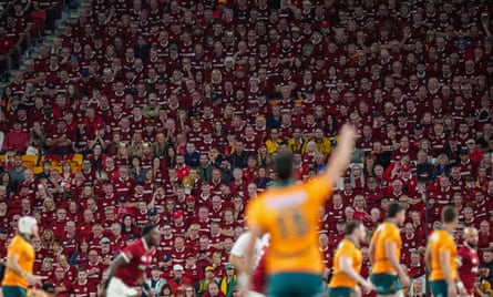 Lions fans follow the action from the stands