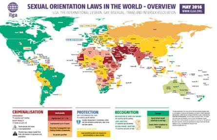 International law map on LGBTI rights.