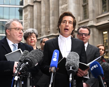 David Sherborne speaks to the media outside court last year