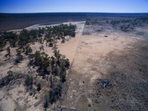 Recent land-clearing near Moree, New South Wales.