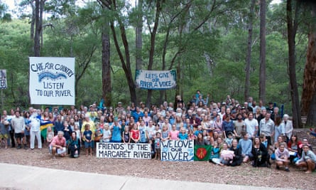 ‘We love our river.’ The community rally on the Margaret river on 20 March