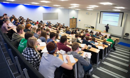 Aberystwyth University students in a lecture.