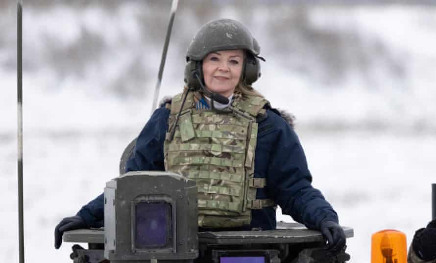 Truss visits British troops on deployment to Estonia last November.